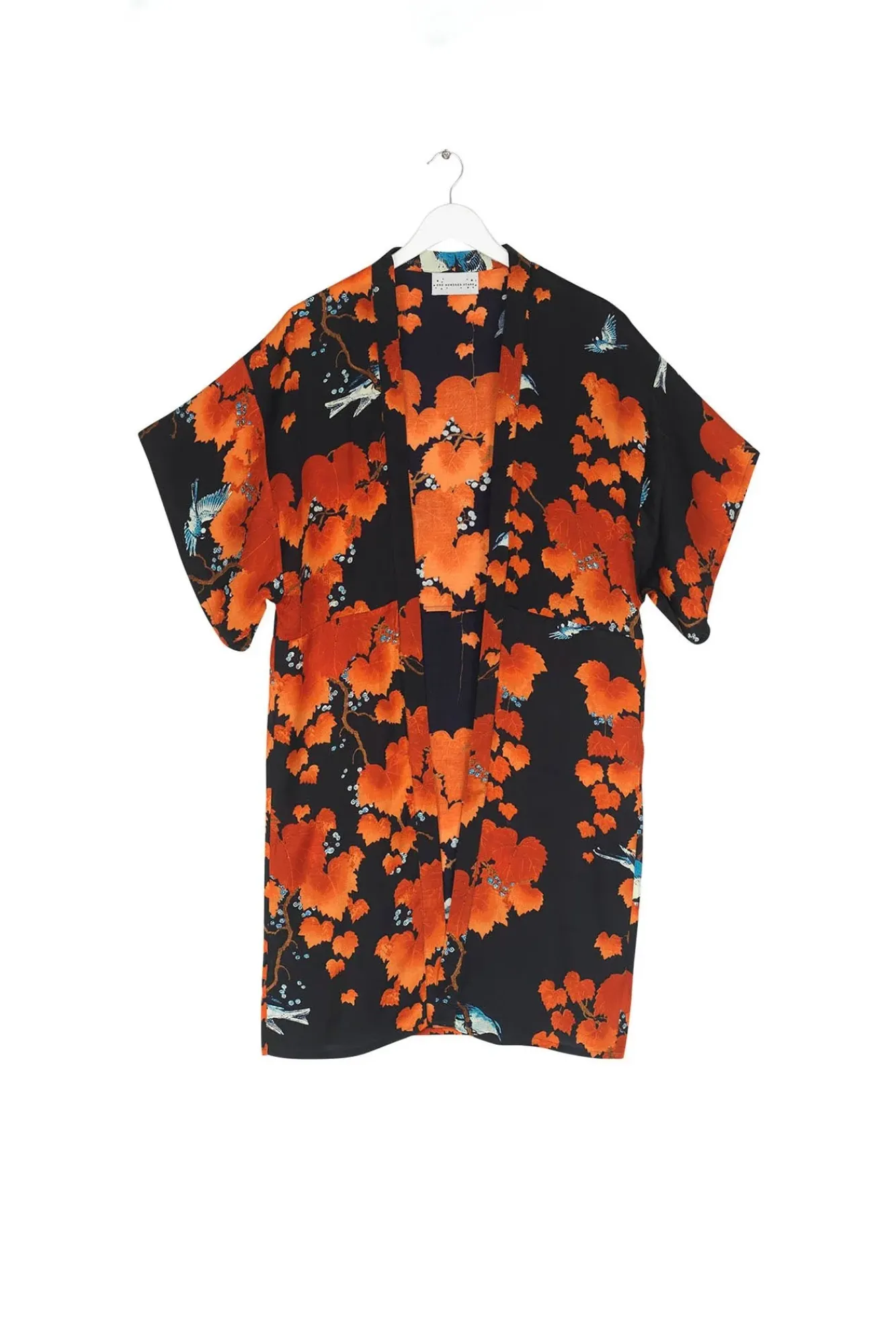 One Hundred Stars Acer Black Midi Kimono|Women Midi Kimonos