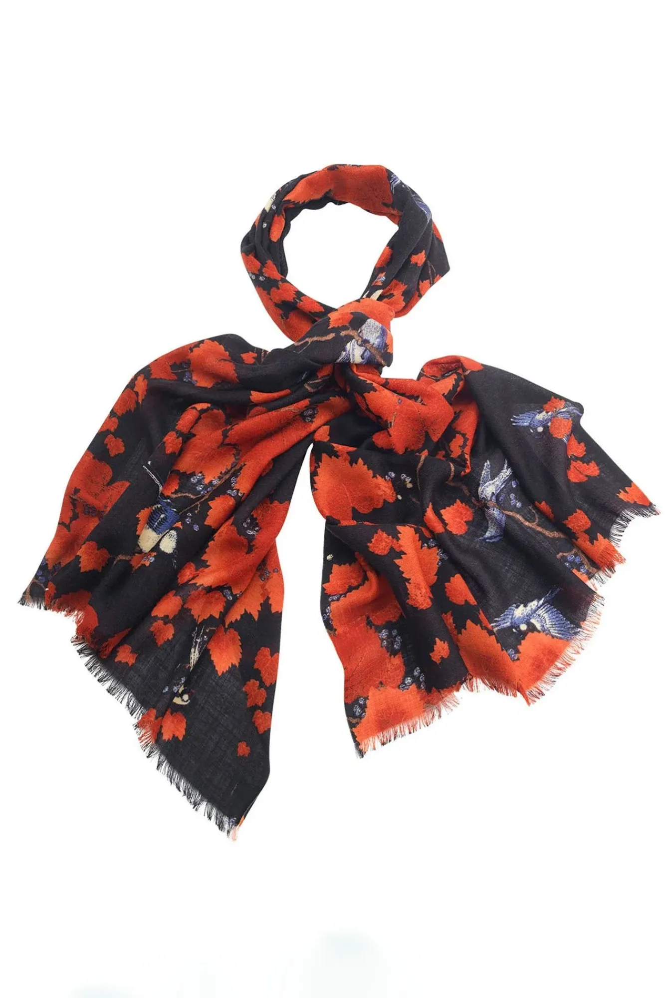 One Hundred Stars Acer Black Wool Scarf| Wool Scarves