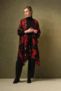 One Hundred Stars Acer Black Wool Throwover|Women Wool Throwovers