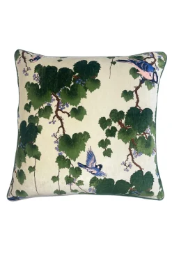 One Hundred Stars Acer Green Velvet Cushion| Cushions