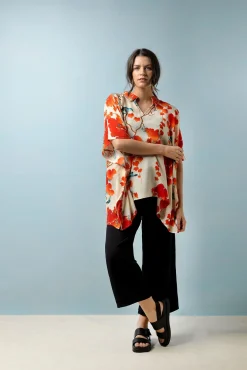 One Hundred Stars Acer Red Tunic Top|Women Tops