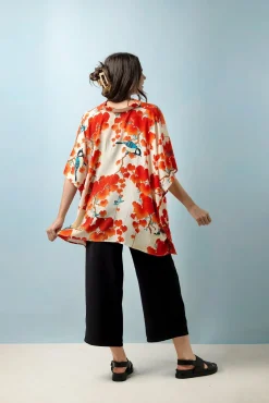 One Hundred Stars Acer Red Tunic Top|Women Tops