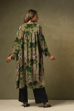 One Hundred Stars Acer Stone Velvet Duster|Women Velvet Coats