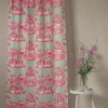 One Hundred Stars Ancient Column Pink Linen Panel| Curtains