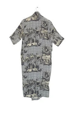 One Hundred Stars Ancient Columns Charcoal Rachel Dress|Women Dresses