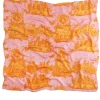 One Hundred Stars Ancient Columns Orange Silk Scarf| Scarves