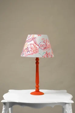One Hundred Stars Ancient Columns Pink 14" Tapered Lampshade| Lighting