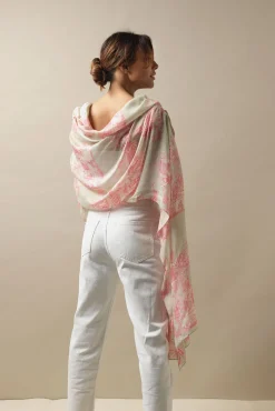 One Hundred Stars Ancient Columns Pink Scarf| Scarves