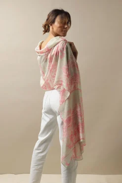 One Hundred Stars Ancient Columns Pink Scarf| Scarves
