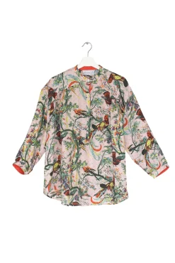 One Hundred Stars Chinoiserie Pink Darcy Shirt|Women Tops