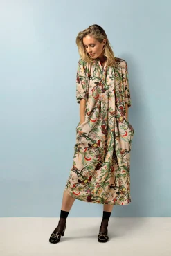 One Hundred Stars Chinoiserie Pink Rachel Dress|Women Dresses