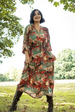 One Hundred Stars Country Toile Berry Abbi Dress|Women Dresses