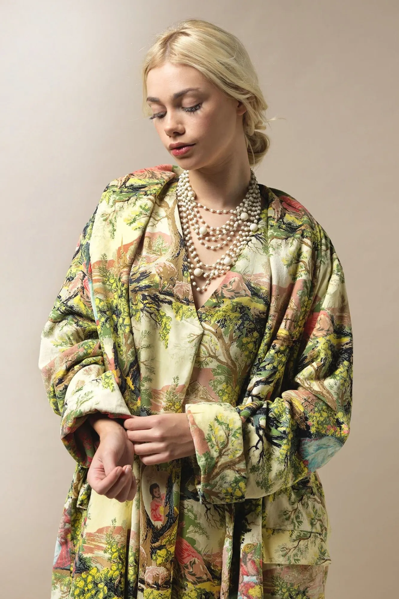 One Hundred Stars Country Toile Velvet Boyfriend Jacket|Women Velvet Coats