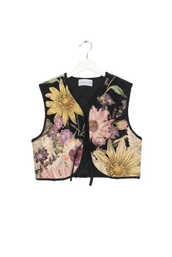 One Hundred Stars Daisy Black Gilet|Women Gilets