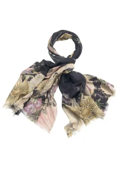 One Hundred Stars Daisy Black Wool Scarf| Scarves