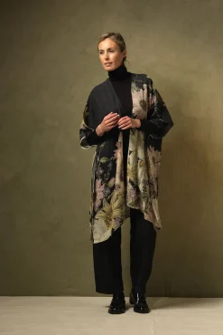 One Hundred Stars Daisy Black Wool Throwover|Women Wool Throwovers