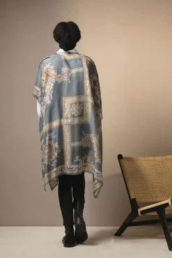 One Hundred Stars Handkerchief Grey Throwover|Women Throwovers