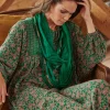 One Hundred Stars Indian Heritage Green Necklace Scarf| Necklaces