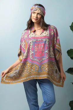 One Hundred Stars Indian Summer Pink Headband| Headbands