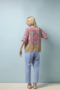 One Hundred Stars Indian Summer Pink Rachel Top|Women Tops