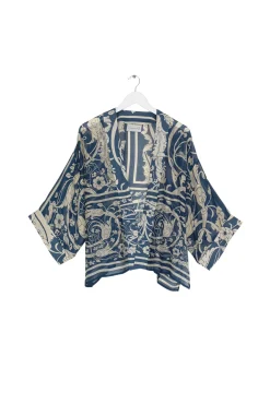 One Hundred Stars Jaipur Blue Kimono|Women Short Kimonos