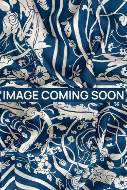 One Hundred Stars Jaipur Blue Linen Panel| Curtains