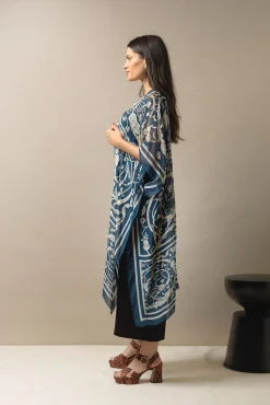 One Hundred Stars Jaipur Blue Throwover|Women Throwovers