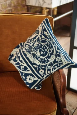 One Hundred Stars Jaipur Blue Velvet Cushion| Cushions
