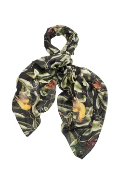 One Hundred Stars Kew Evergreen Black Scarf| Scarves