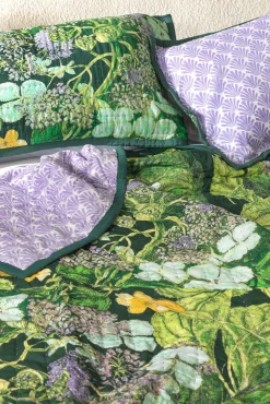 One Hundred Stars Kew Hydrangea Lime Bedspread| Bedspreads & Pillow Shams