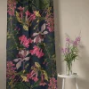 One Hundred Stars Kew Magnolia Blue Linen Panel| Curtains