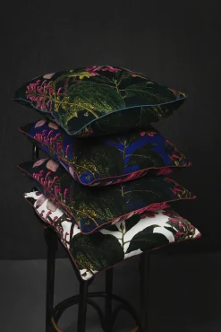 One Hundred Stars Kew Magnolia Purple Velvet Square Cushion| Cushions