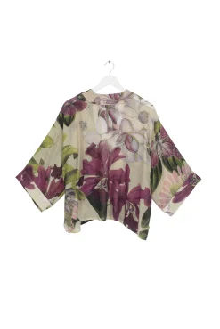 One Hundred Stars Kew Protea Stone Kimono|Women Short Kimonos