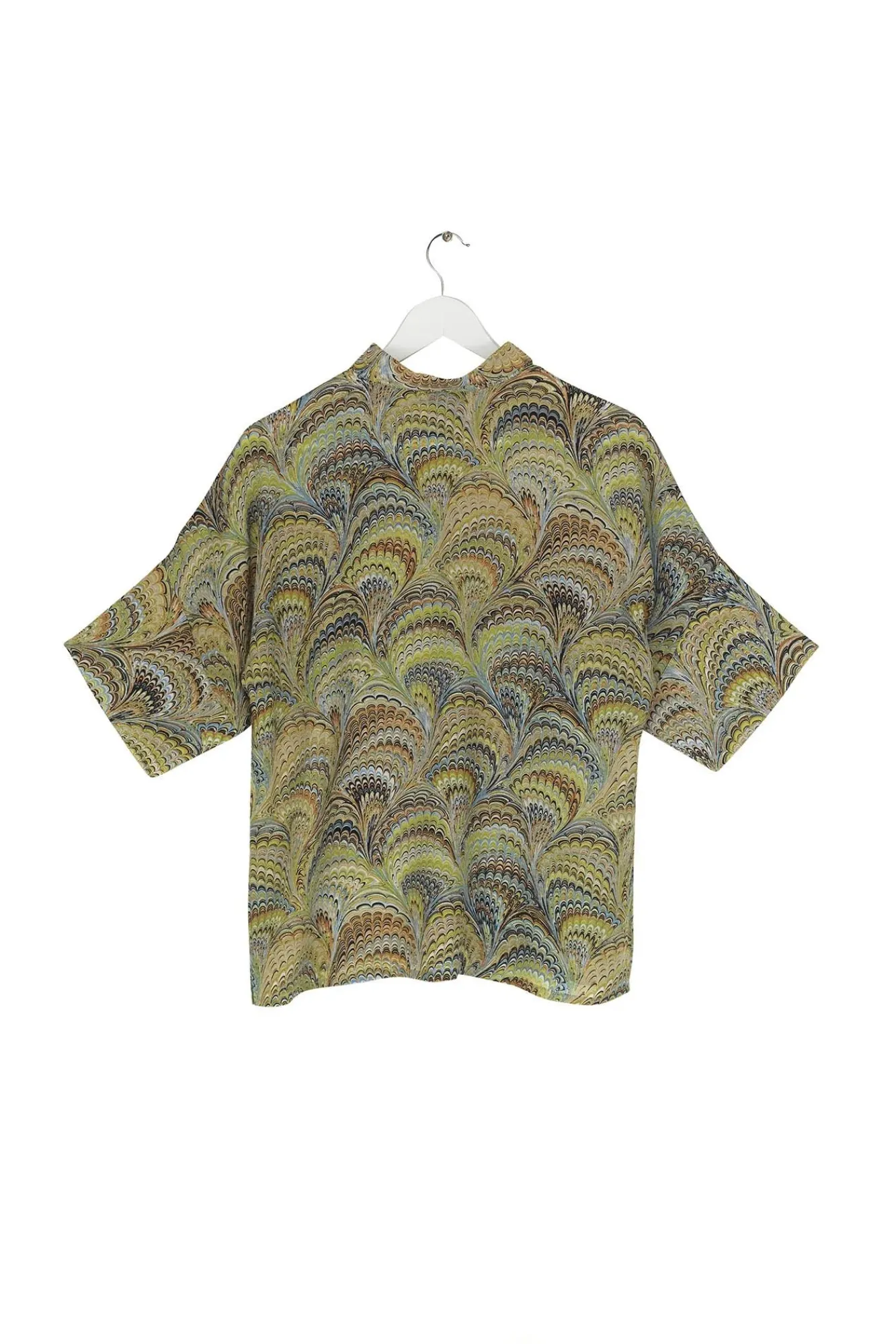 One Hundred Stars Marbled Green Pippa Top|Women Tops
