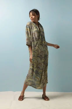 One Hundred Stars Marbled Green Rachel Dress|Women Dresses