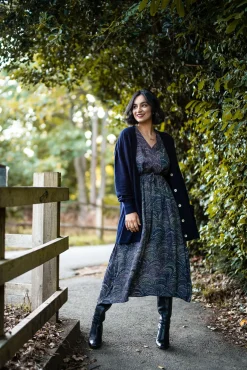 One Hundred Stars Marbled Indigo Abbi Dress|Women Dresses