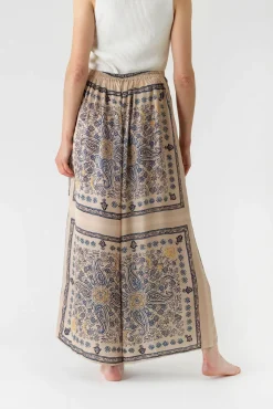 One Hundred Stars Mehndi Blue Palazzo Pant|Women Palazzo Pants