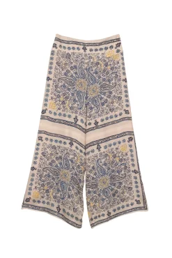 One Hundred Stars Mehndi Blue Palazzo Pant|Women Palazzo Pants