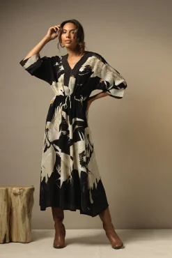 One Hundred Stars Stork Black Abbi Dress|Women Dresses