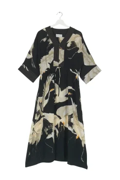 One Hundred Stars Stork Black Abbi Dress|Women Dresses