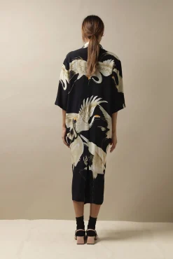 One Hundred Stars Stork Black Rachel Dress|Women Dresses