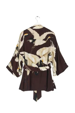 One Hundred Stars Stork Burgundy Wrap Jacket|Women Wrap Jackets