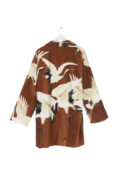 One Hundred Stars Stork Cigar Velvet Boyfriend Jacket|Women Velvet Coats