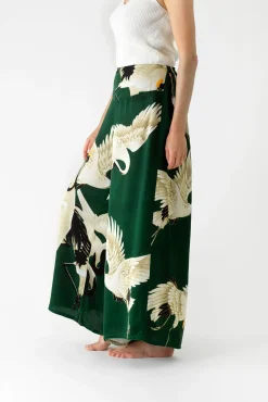 One Hundred Stars Stork Forest Palazzo Pant|Women Palazzo Pants