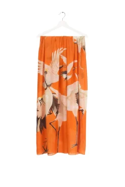 One Hundred Stars Stork Orange Scarf| Scarves
