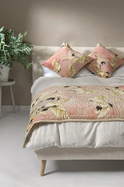 One Hundred Stars Stork Pink Velvet Throw| Velvet Throws