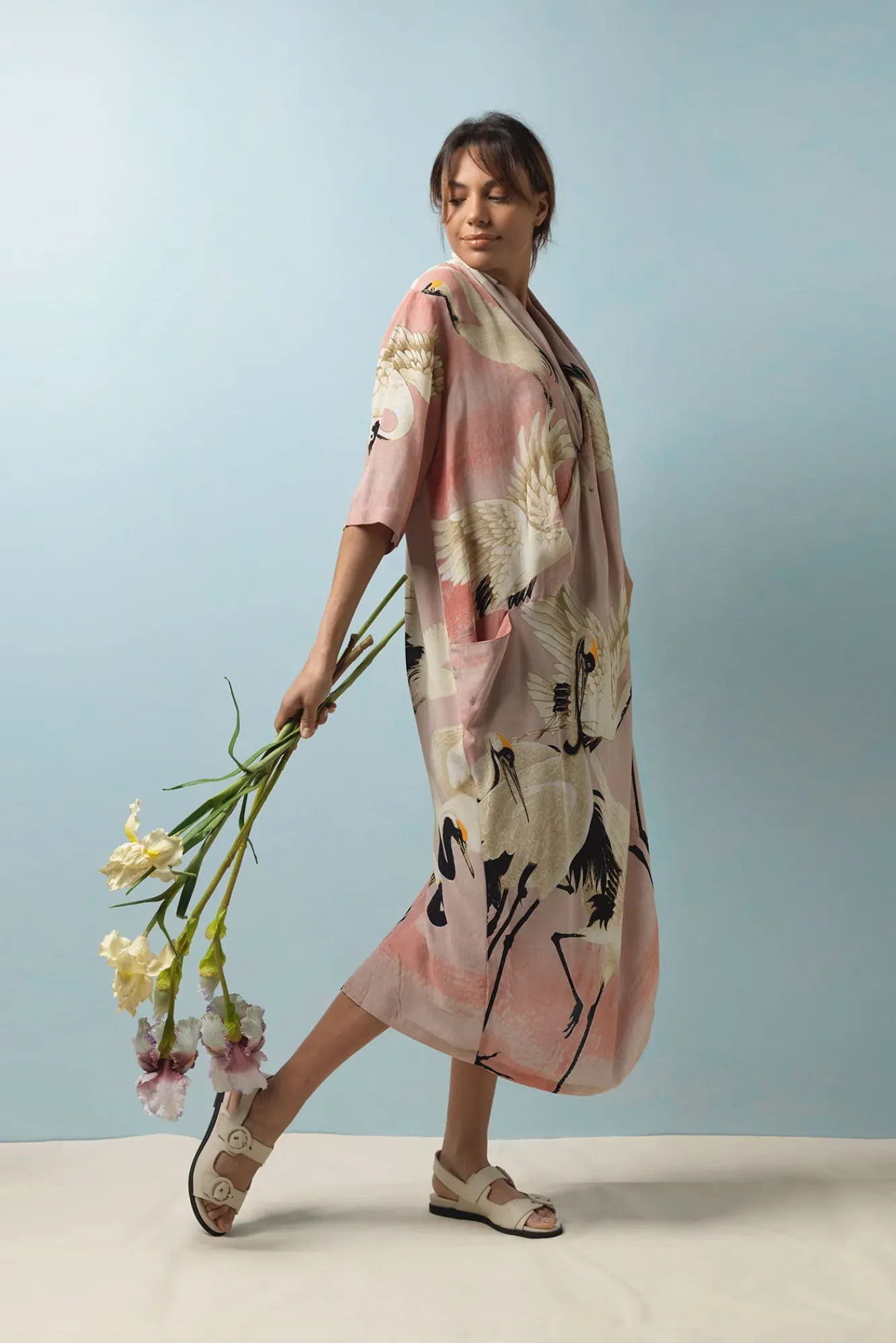 One Hundred Stars Stork Plaster Pink Rachel Dress|Women Dresses