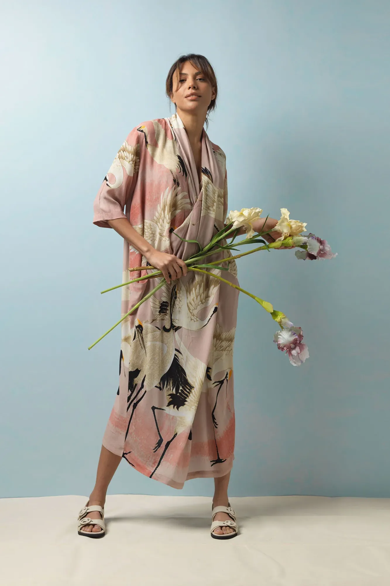 One Hundred Stars Stork Plaster Pink Rachel Dress|Women Dresses