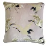 One Hundred Stars Stork Plaster Pink Square Velvet Cushion| Cushions