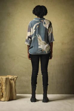 One Hundred Stars Stork Slate Rachel Top|Women Tops